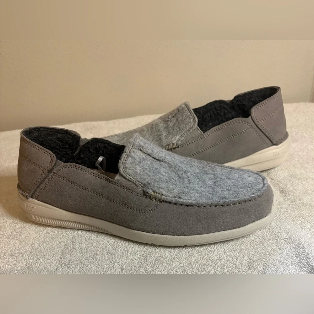 Clarks Men's Gorwin Step Sneaker Loafers Sz 9M Gray Suede Casual City